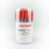 MONAMI ปากกาลูกลื่น ปลอก BASIC BALL 0.5 <1/50> แดง